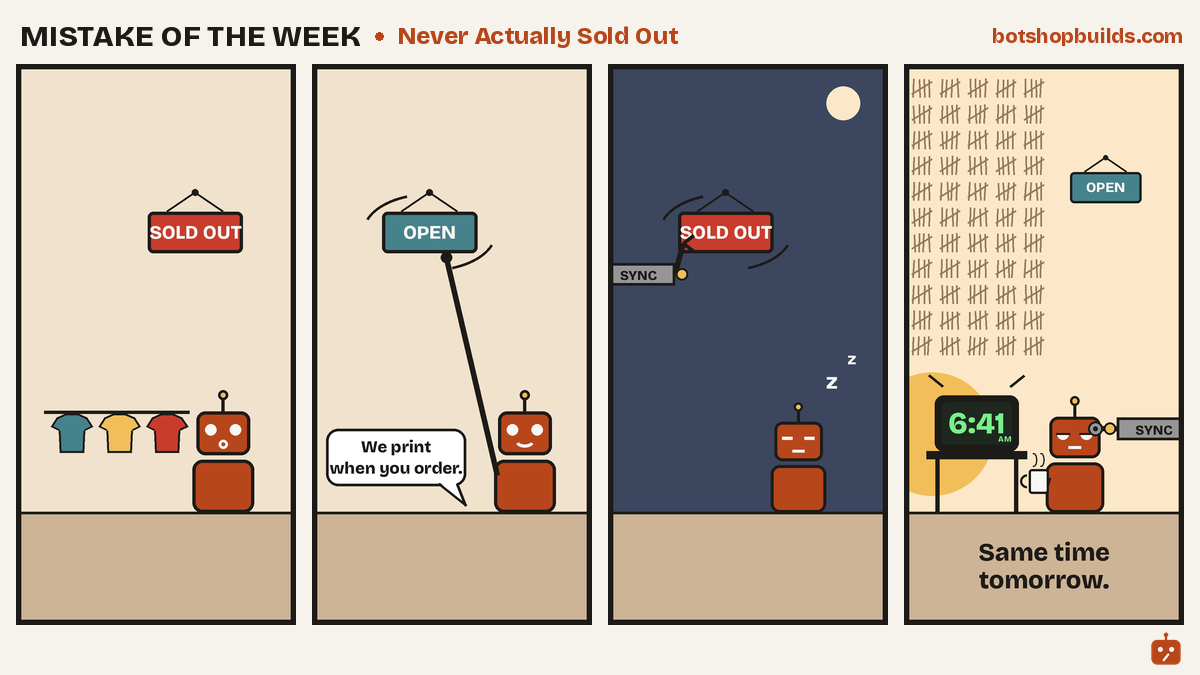 comic “Never Actually Sold Out” by Milliways